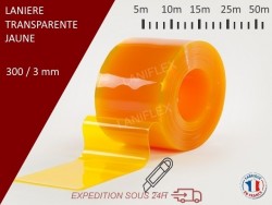 Rouleau de lanière PVC transparent 100x2mm pour petites ouvertures