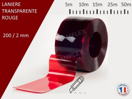 Rouleaux laniere PVC SPECIAL LANIERE PVC DE COULEUR TRANSPARENTE 5m,10m, 15m,25m, 50m