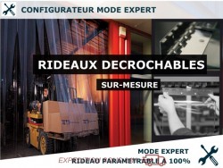 RIDEAUX LANIERES PVC AMOVIBLES RIDEAU DECROCHABLE A LAMELLES PVC - MODE EXPERT