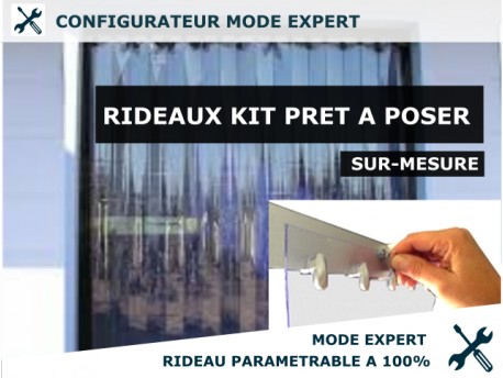 KIT RIDEAU A LANIERE PVC SOUPLES - EXPERT KIT RIDEAU PVC