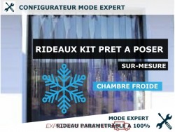 KIT RIDEAU A LANIERE PVC SOUPLE CHAMBRE FROIDE KIT RIDEAU PVC