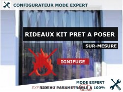 KIT RIDEAU PVC KIT RIDEAU A LANIERES PVC SOUPLES TRANSPARENT IGNIFUGE ANTI-FEU