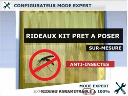 KIT RIDEAU A LANIERES PVC SOUPLES ANTI-INSECTES KIT RIDEAU PVC