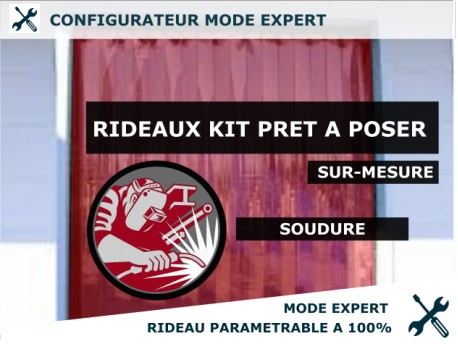 KIT RIDEAU A LANIERES PVC SOUDURE ANTI-UV KIT RIDEAU PVC
