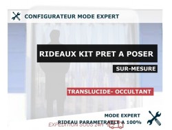 KIT RIDEAU A LANIERES PVC TRANSLUCIDE KIT RIDEAU PVC