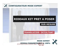 KIT RIDEAU PVC KIT RIDEAU A LANIERES PVC TRANSLUCIDE