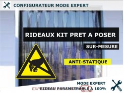 KIT RIDEAU PVC KIT RIDEAU A LANIERES PVC ANTISTATIQUE ATEX