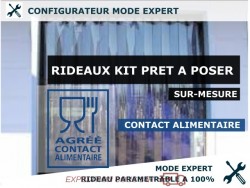 KIT RIDEAU A LANIERES PVC CONTACT ALIMENTAIRE KIT RIDEAU PVC