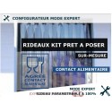 KIT RIDEAU A LANIERES PVC CONTACT ALIMENTAIRE