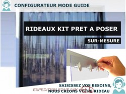 KIT RIDEAU A LANIERE PVC SOUPLES KIT RIDEAU PVC