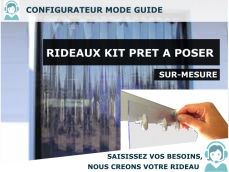 KIT RIDEAU A LANIERE PVC SOUPLES KIT RIDEAU PVC
