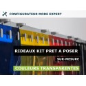 KIT RIDEAU A LANIÈRE PVC SOUPLE COLORÉ TRANSPARENT