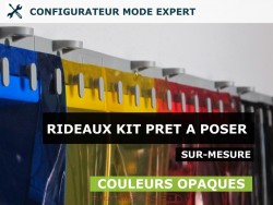 KIT RIDEAU A LANIÈRE PVC SOUPLE COLORÉ OPAQUE