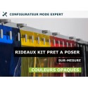 KIT RIDEAU A LANIÈRE PVC SOUPLE COLORÉ OPAQUE