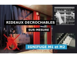 RIDEAU A LANIERES PVC SOUPLES IGNIFUGE M1 ET M2