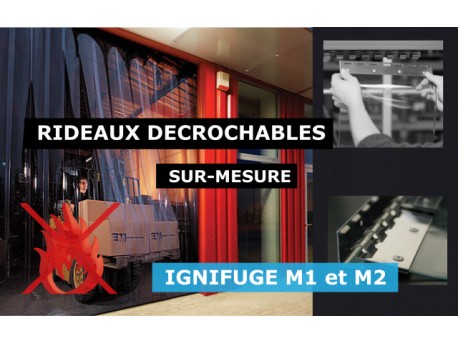 RIDEAUX LANIERES PVC SPECIAUX ET TECHNIQUES RIDEAU A LANIERES PVC SOUPLES IGNIFUGE M1 ET M2