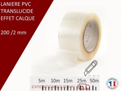 Rouleaux laniere PVC SPECIAL LANIERE PVC TRANSLUCIDE (EFFET CALQUE)