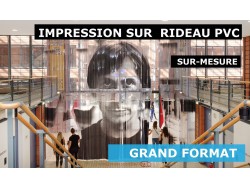 Rideau à lanières PVC Imprimé personnalisé Rideaux lanière pvc sur mesure