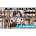 RIDEAU A LANIERES PVC IMPRIME PERSONALISE