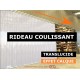 RIDEAU LANIERES PVC COULISSANT RIDEAU COULISSANT A LAMELLES PVC TRANSLUCIDES (EFFET CALQUE)