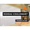 RIDEAU COULISSANT A LAMELLES PVC TRANSLUCIDES (EFFET CALQUE)