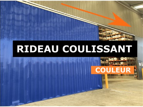 RIDEAU LANIERES PVC COULISSANT RIDEAU COULISSANT A LAMELLES PVC COULEUR