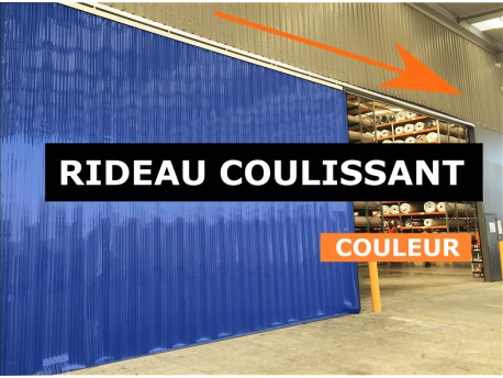 RIDEAU LANIERES PVC COULISSANT RIDEAU COULISSANT A LAMELLES PVC COULEUR