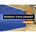 RIDEAU COULISSANT A LAMELLES PVC COULEUR