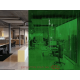 Rideau à lanières PVC vert transparent sur-mesure version kit KIT RIDEAU PVC