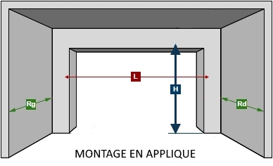 montage en applique -rajouter 50 mm