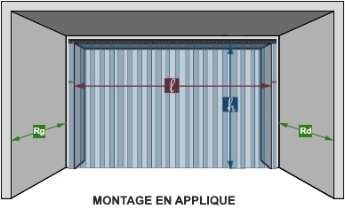 rideau à lanière pvc souple monté en applique