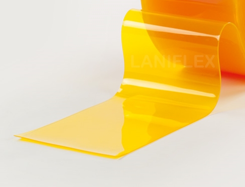 pvc souple transparent de couleur jaune