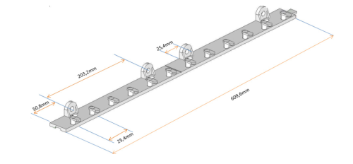 Dimensions et mesures précises de la fixation à lanières PVC