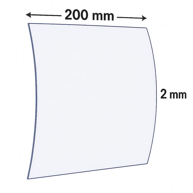 Échantillon lanière PVC 200 mm x 2 mm