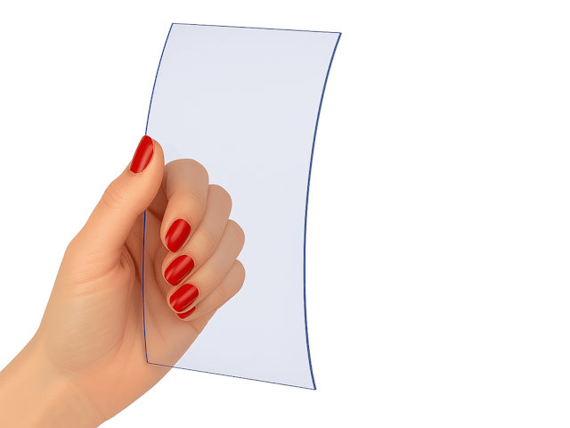 Exemple de rideau à lanières en PVC transparent