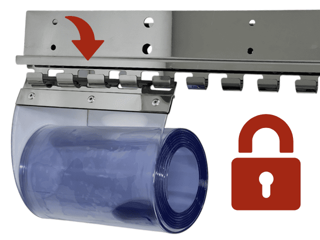 rideau à lanières charges lourdes