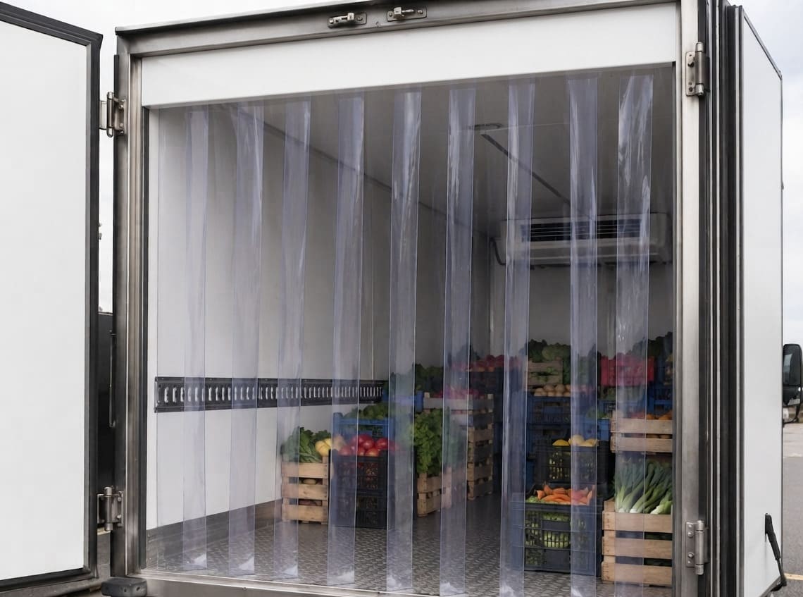 Rideaux à lanières PVC pour camion frigorifique