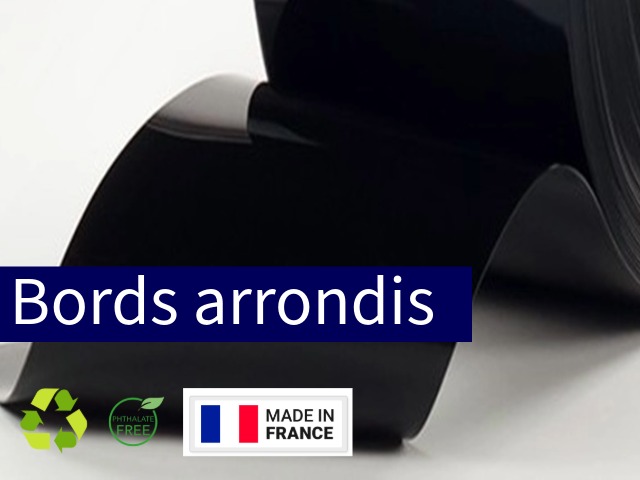 PVC souple orange opaque avec bords arrondis