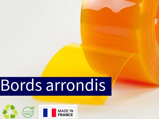 PVC souple orange opaque avec bords arrondis