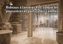 Rideaux à lanières PVC contre les poussières et particules