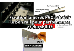 Fixation lanières PVC : choisir le bon rail pour performance et durabilité