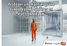 Protéger un chantier graçe aux rideaux à lanières