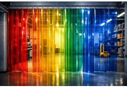 Lanière PVC colorée : une solution design encore méconnue pour l’aménagement des espaces