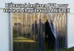 Rideau à lanières PVC sous tente et chapiteau : tenir la température sans freiner le flux du public